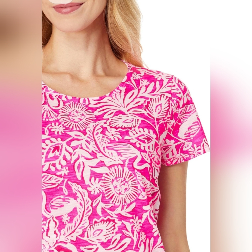 NWOT Lilly Pulitzer Etta Scoop-Neck Top - Picture 2 of 11